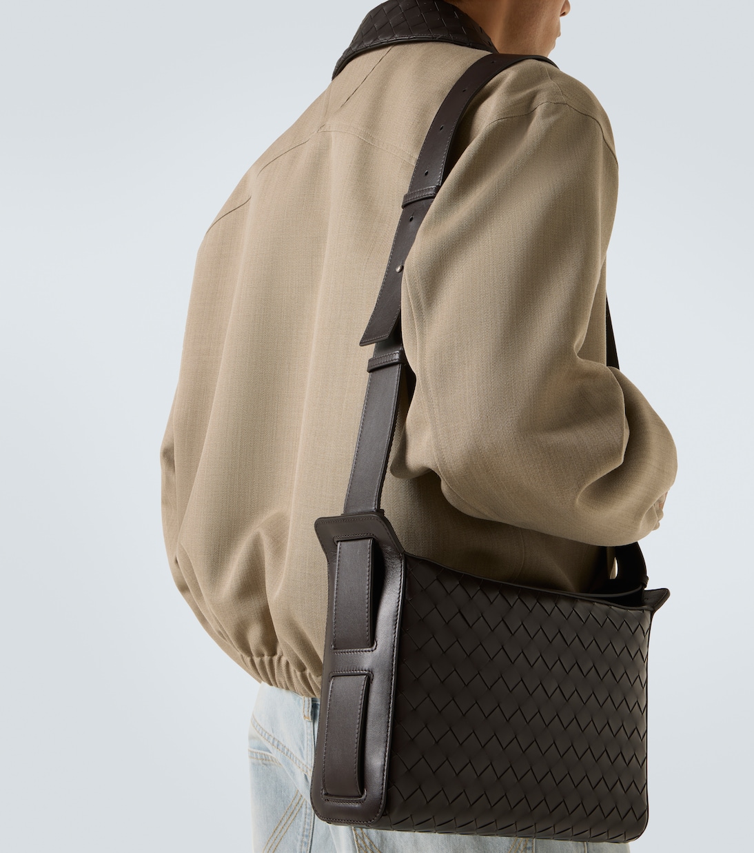 Tribeca Intrecciato leather crossbody bag | Bottega Veneta