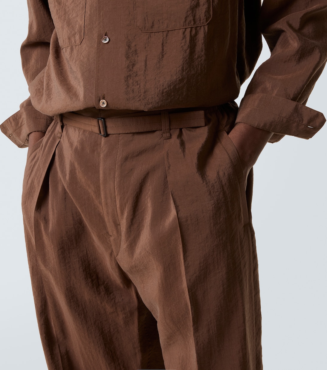 Pantalon ample en soie mélangée | Lemaire