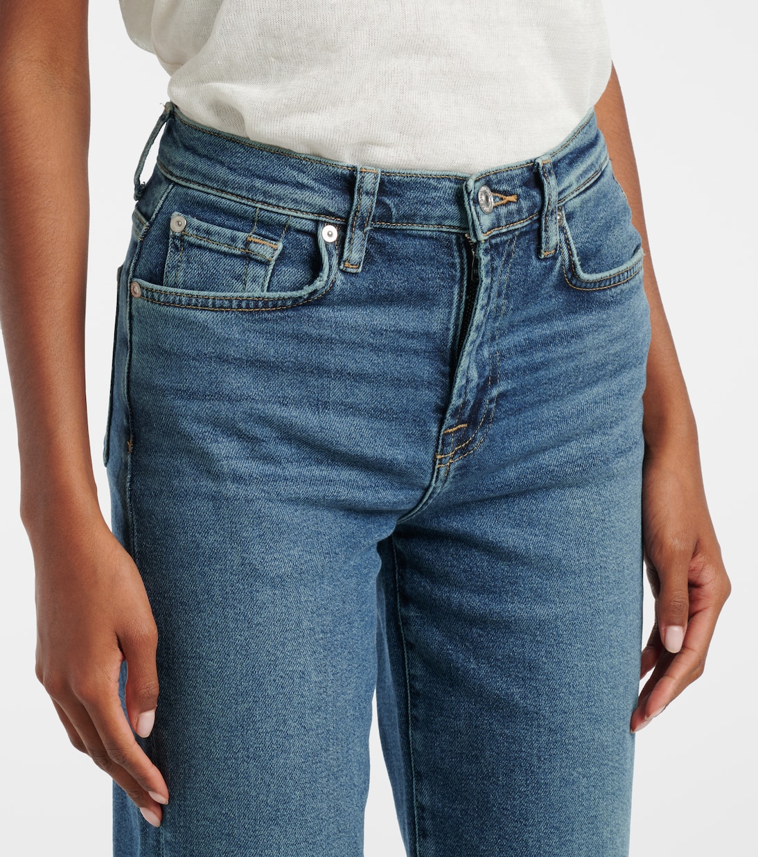 High-Rise Cropped Straight Jeans Alexa | 7 For All Mankind