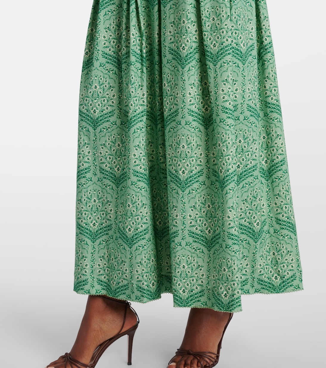 Otoño printed cotton-blend maxi dress | Agua by Agua Bendita