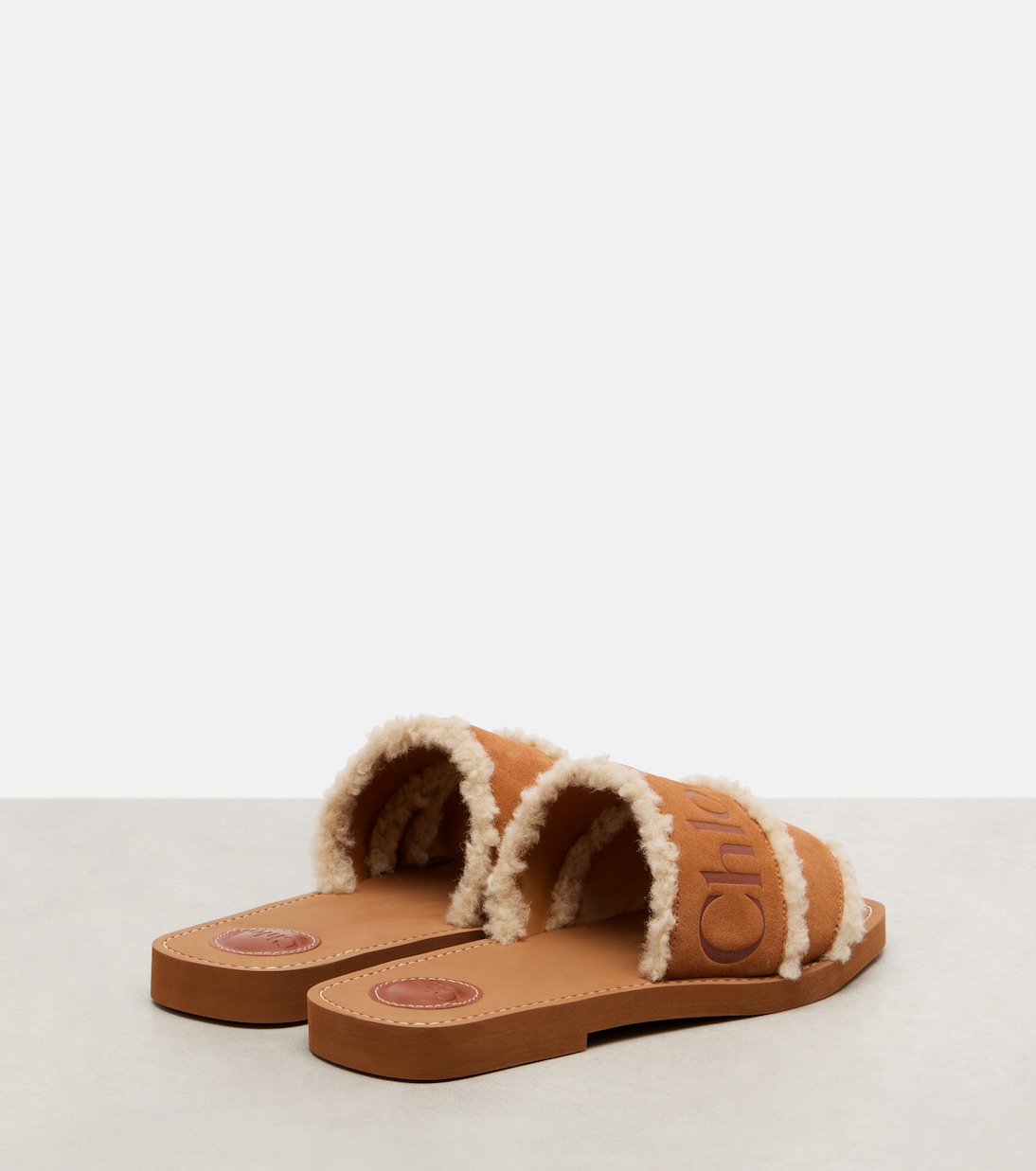 Sandalias Woody de ante con logo | Chloé