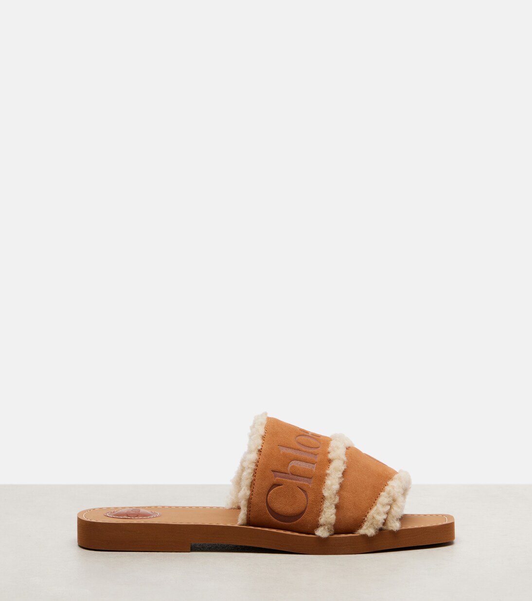 Sandalias Woody de ante con logo | Chloé
