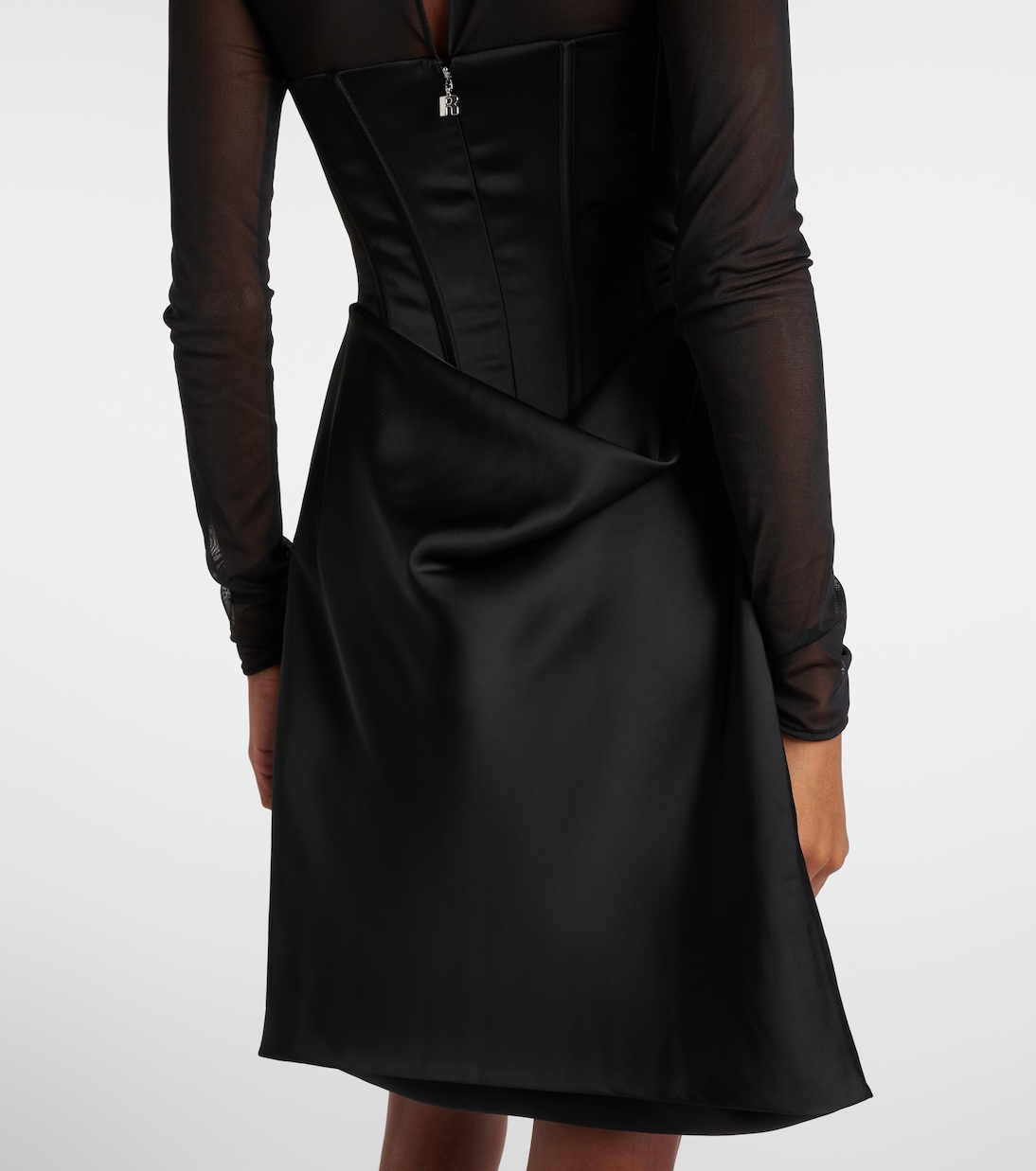Minikleid aus Satin mit Mesh | Rotate