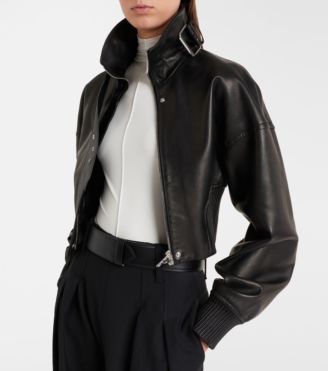 Ossido leather blouson jacket | Sportmax