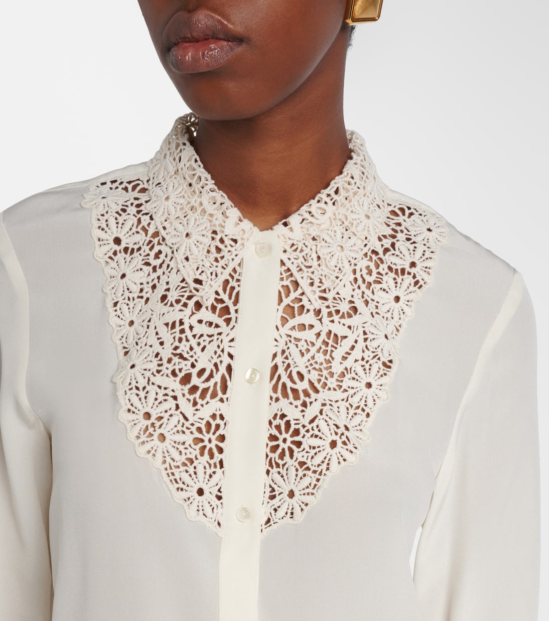 Hemd aus Seide mit Spitze | Nili Lotan