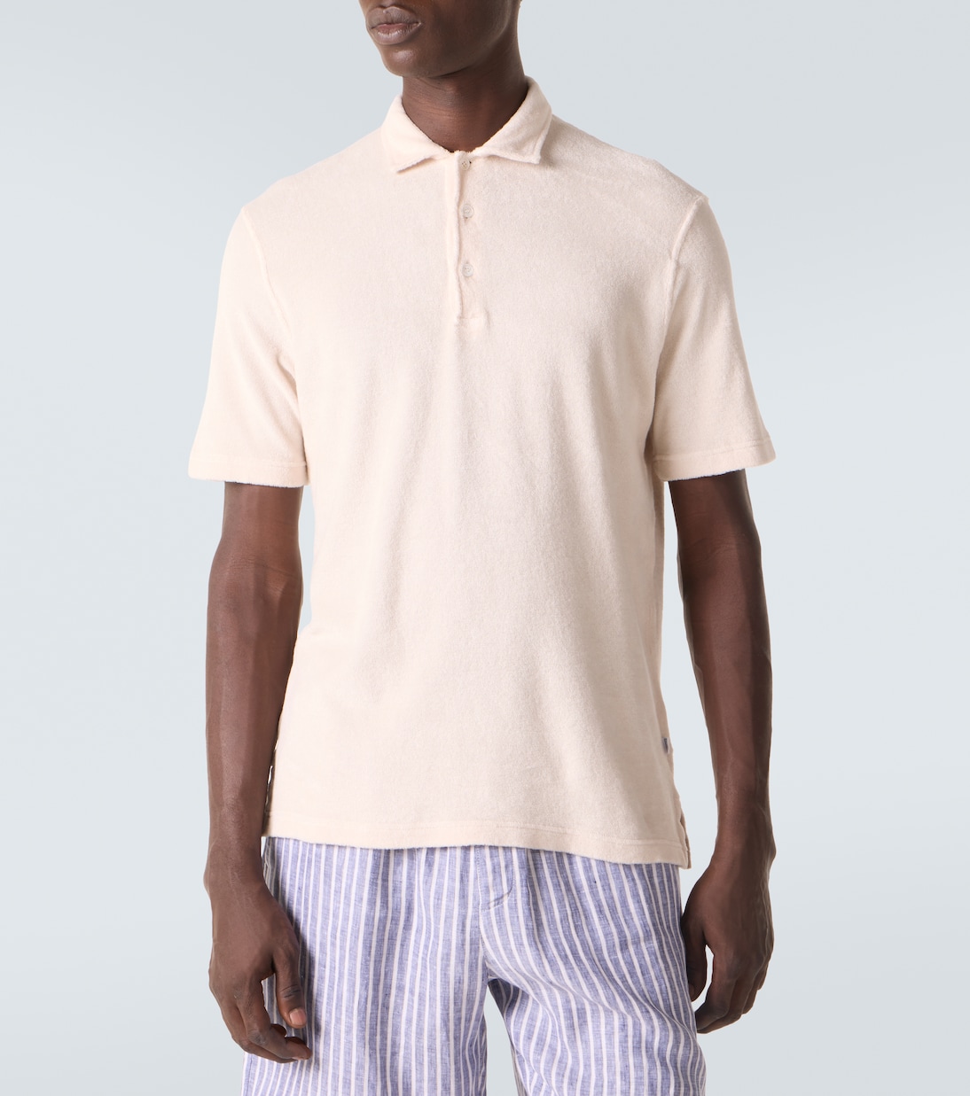 Mondial cotton terry polo shirt | Fedeli