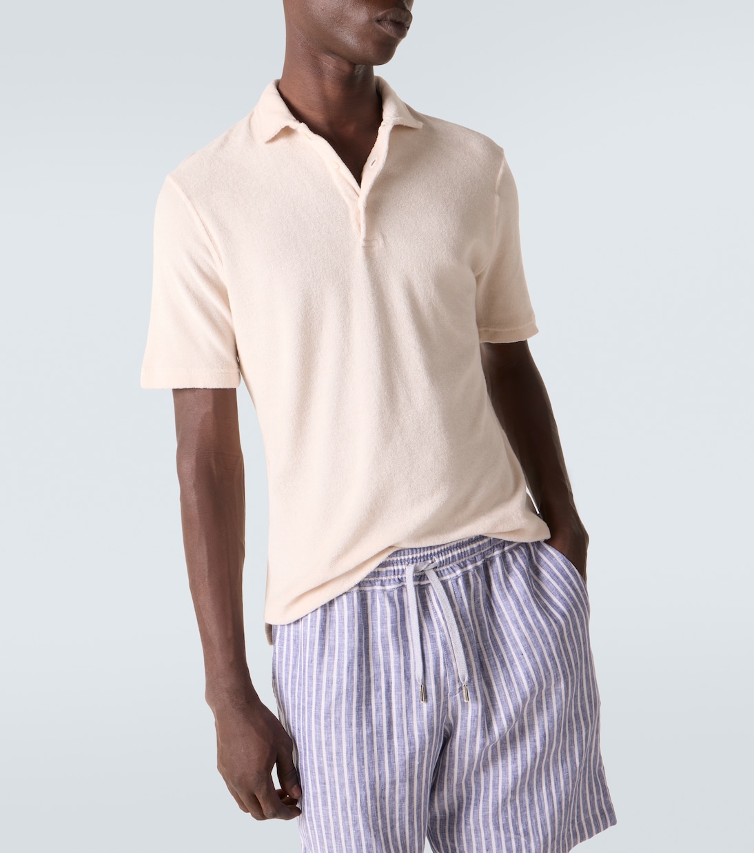 Mondial cotton terry polo shirt | Fedeli
