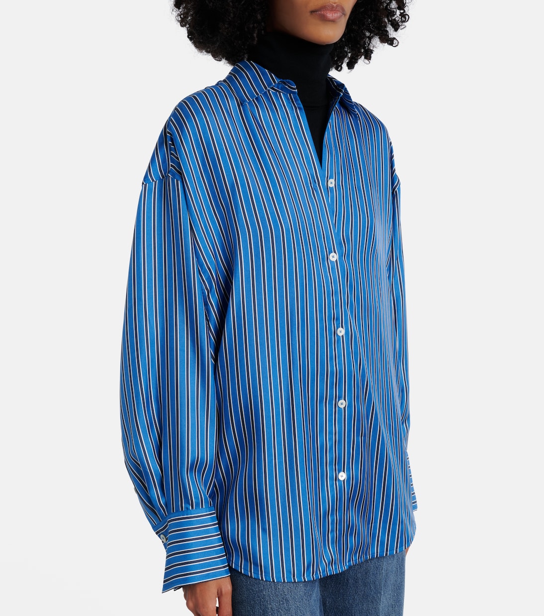 Chemise rayée en soie | Toteme