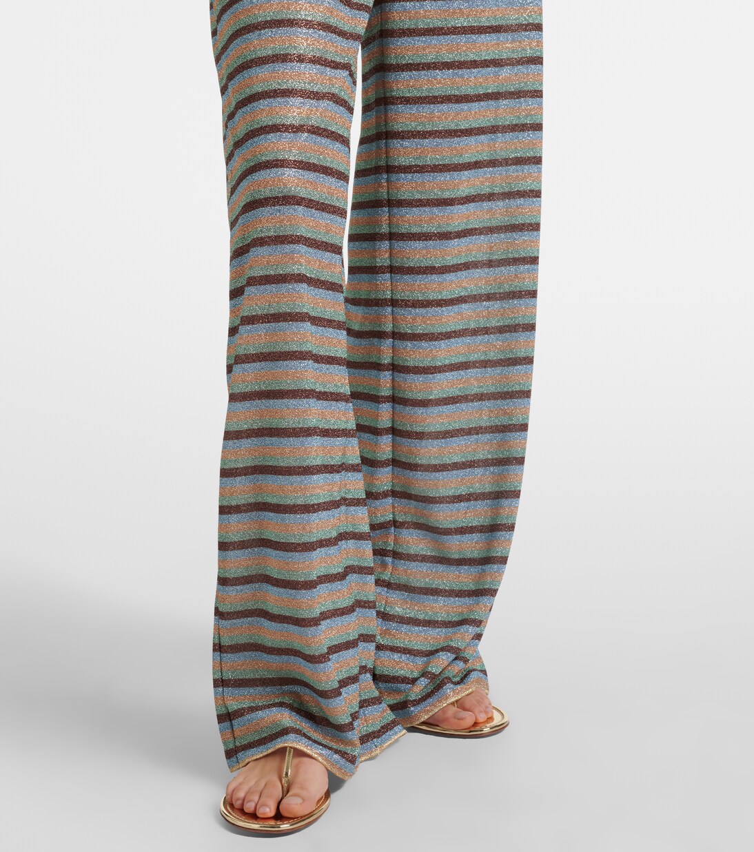 Lumière striped straight pants | Oséree