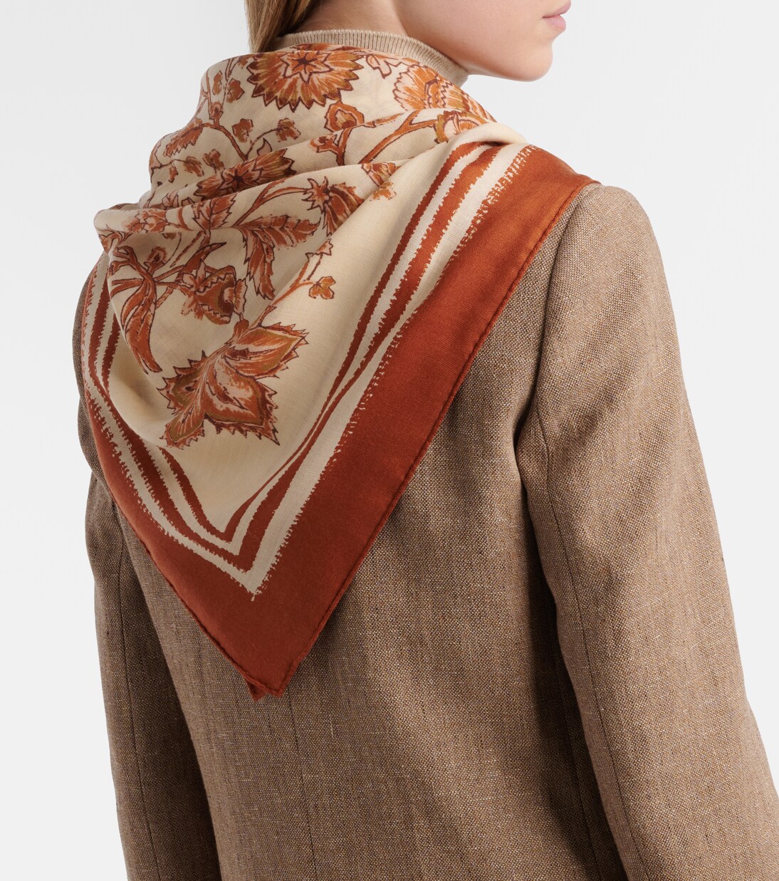 Floral cashmere and silk scarf | Loro Piana
