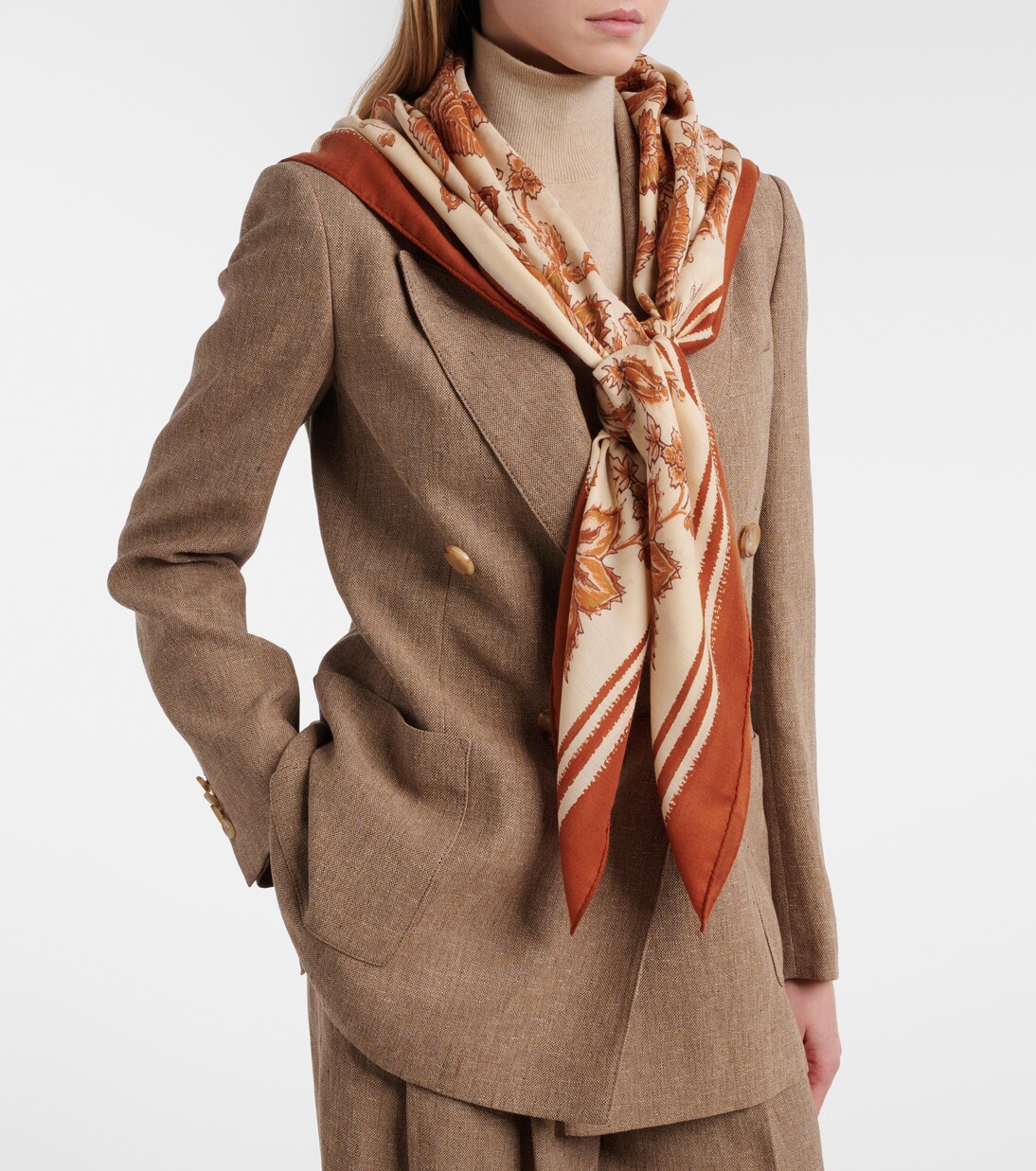 Floral cashmere and silk scarf | Loro Piana