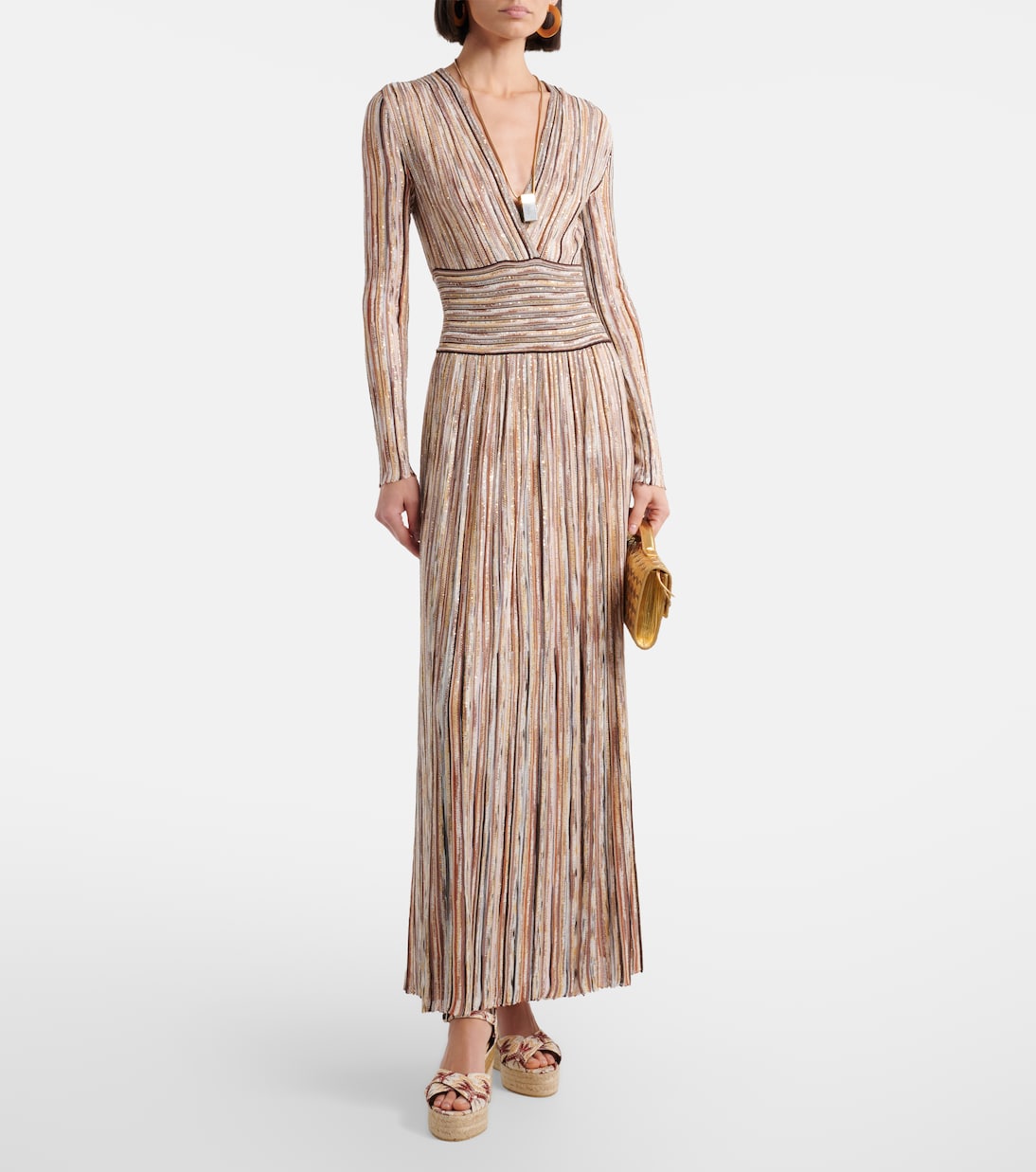 Carmen 110 lamé espadrille wedges | Missoni