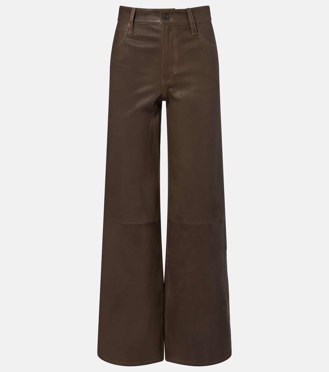 Le Slim Palazzo leather wide-leg pants | Frame