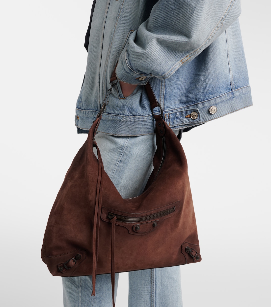 Le City suede shoulder bag | Balenciaga