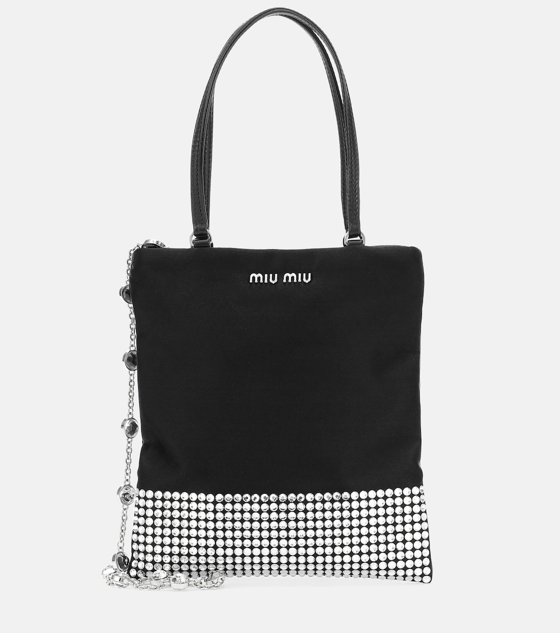 Borsa in tessuto con cristalli | Miu Miu