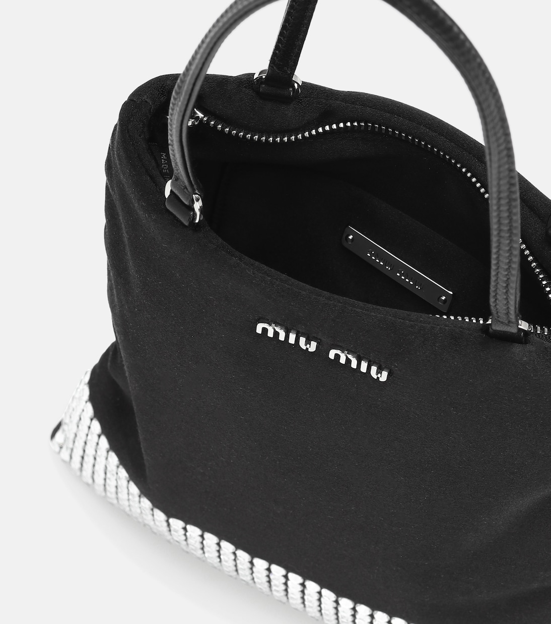 Borsa in tessuto con cristalli | Miu Miu