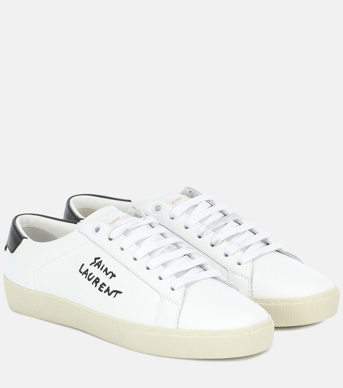 Sneakers Court Classic aus Leder in WeiB Saint Laurent Mytheresa