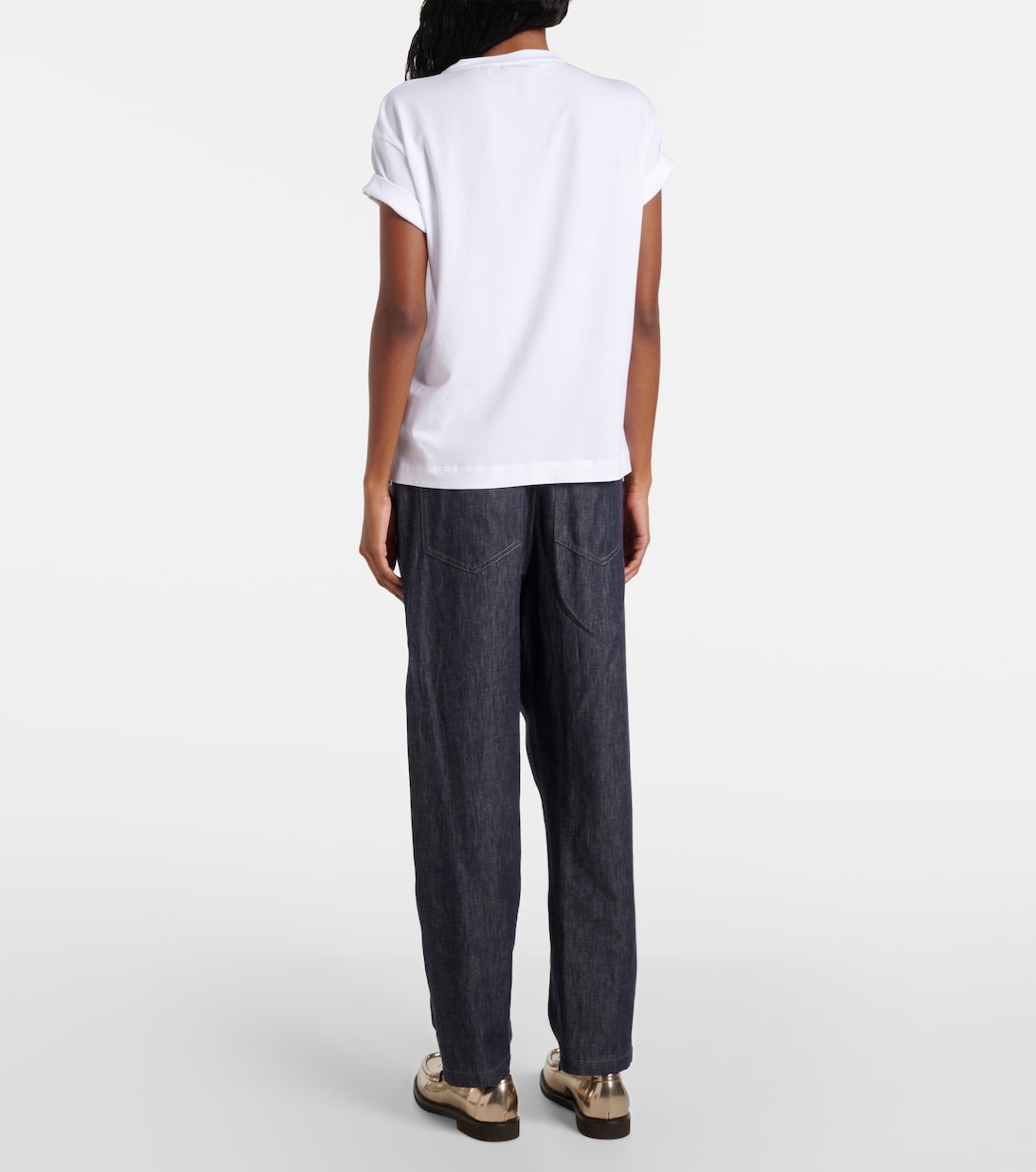 T-shirt in misto cotone | Brunello Cucinelli