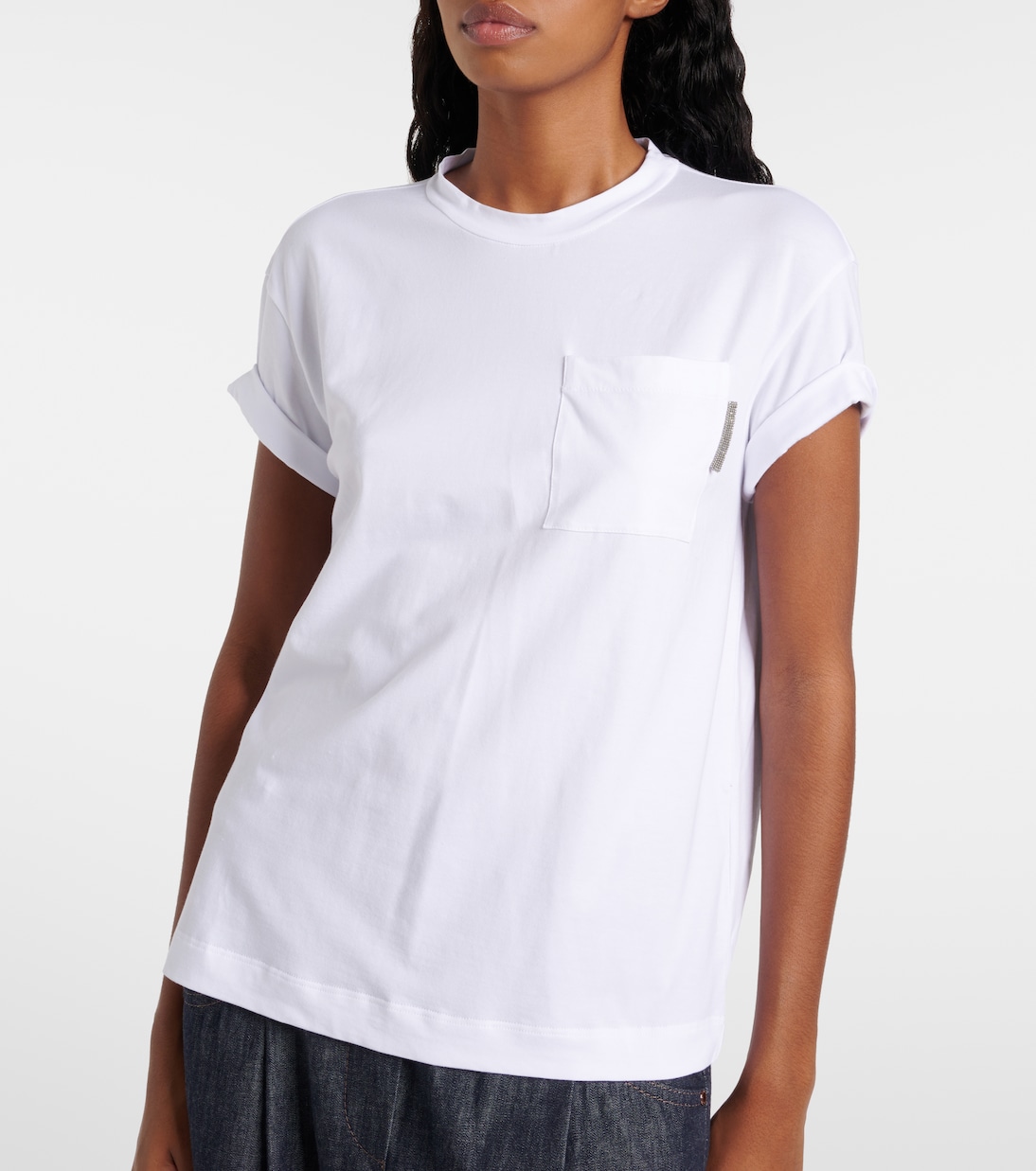 T-shirt in misto cotone | Brunello Cucinelli