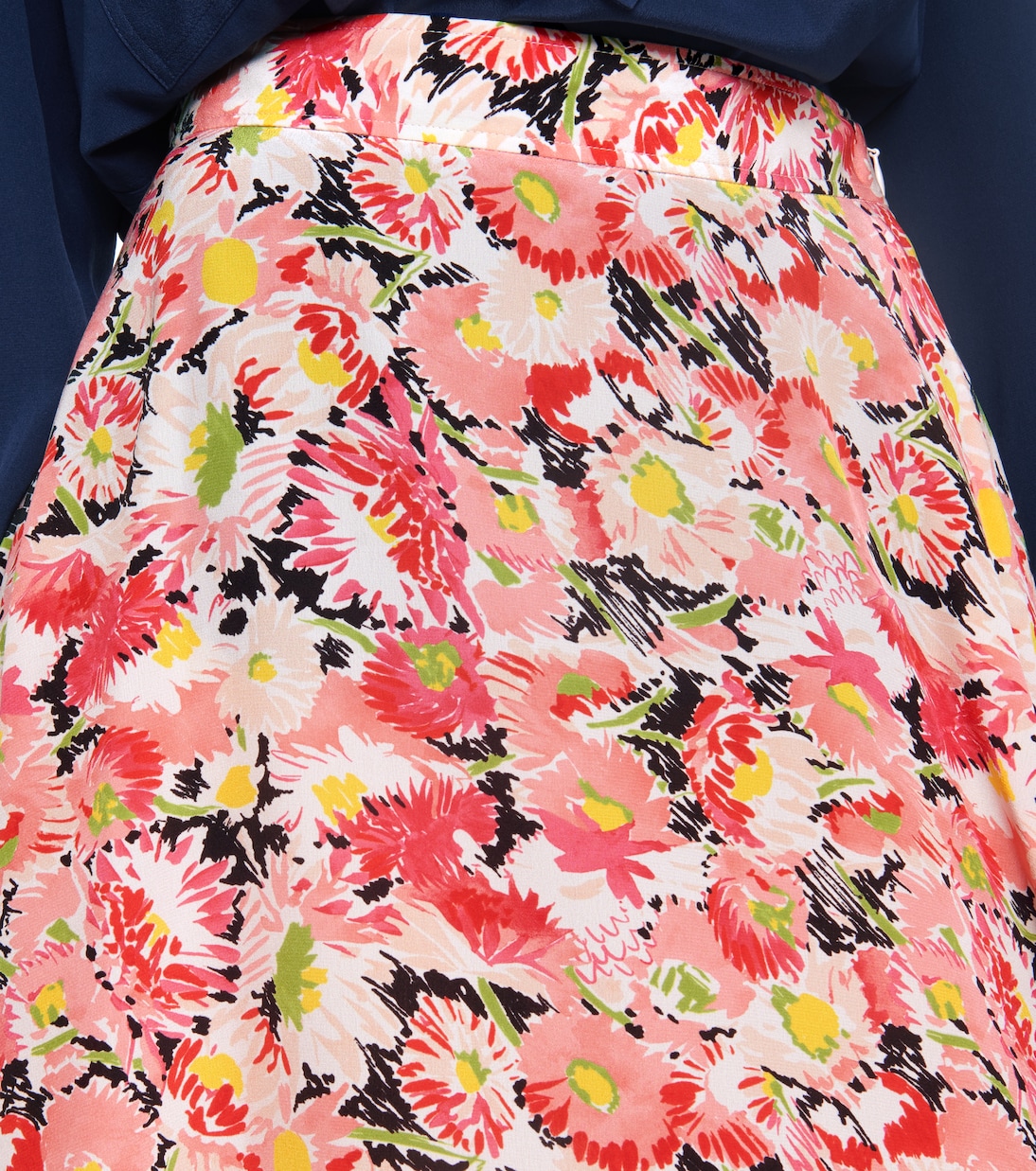 Robe midi Ashlyn en soie à fleurs | Stella McCartney