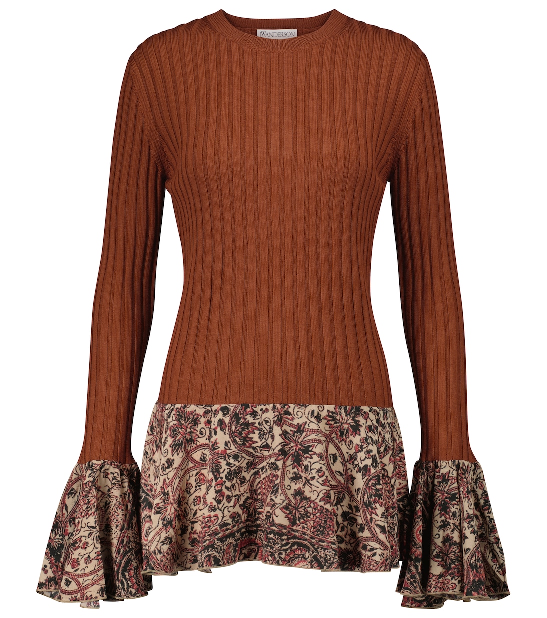 Jersey de lana y algodón acanalado | JW Anderson
