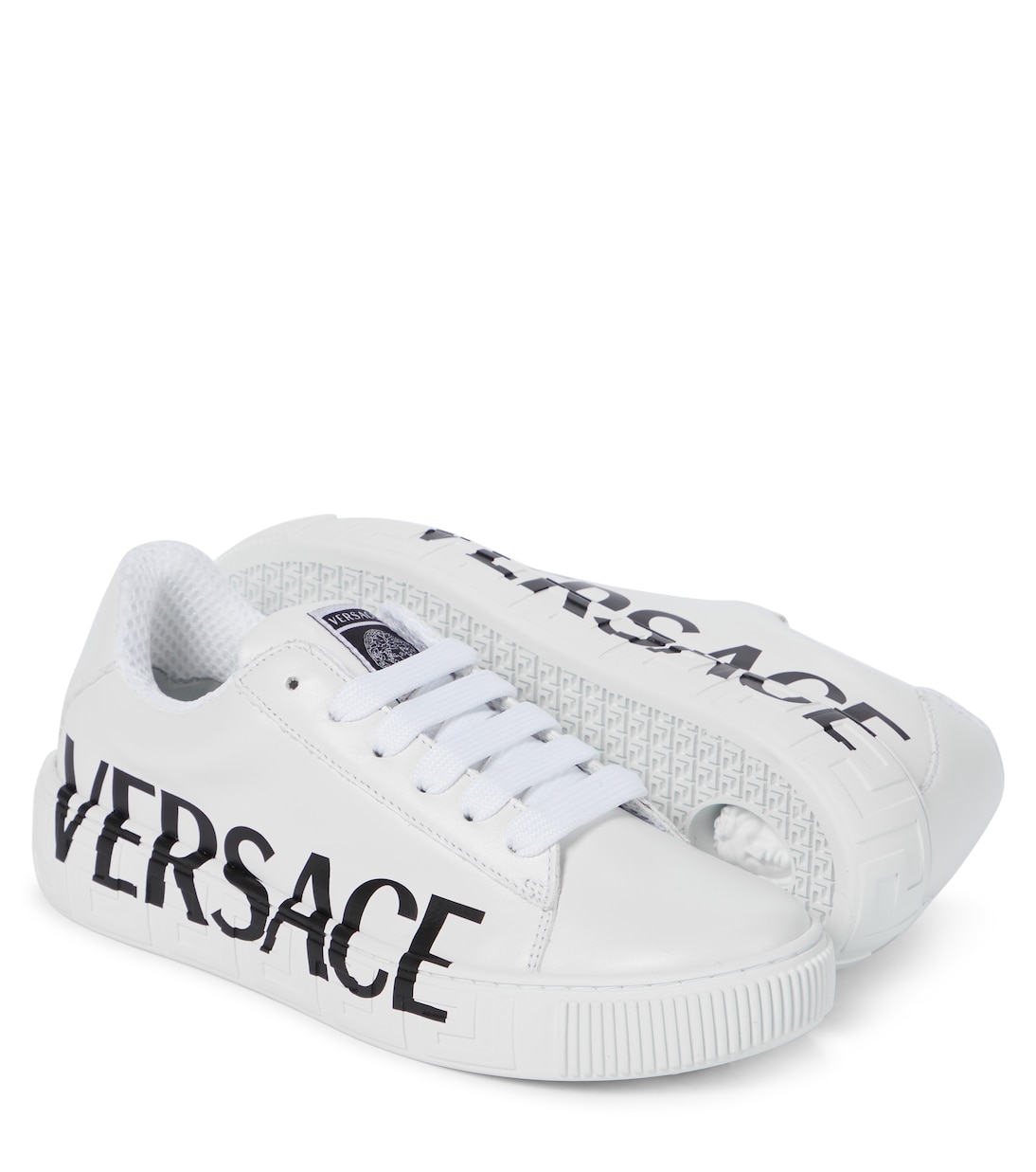 Sneakers in pelle con logo | Versace Kids