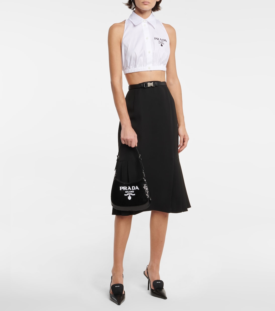 Sac Cleo Small à sequins | Prada