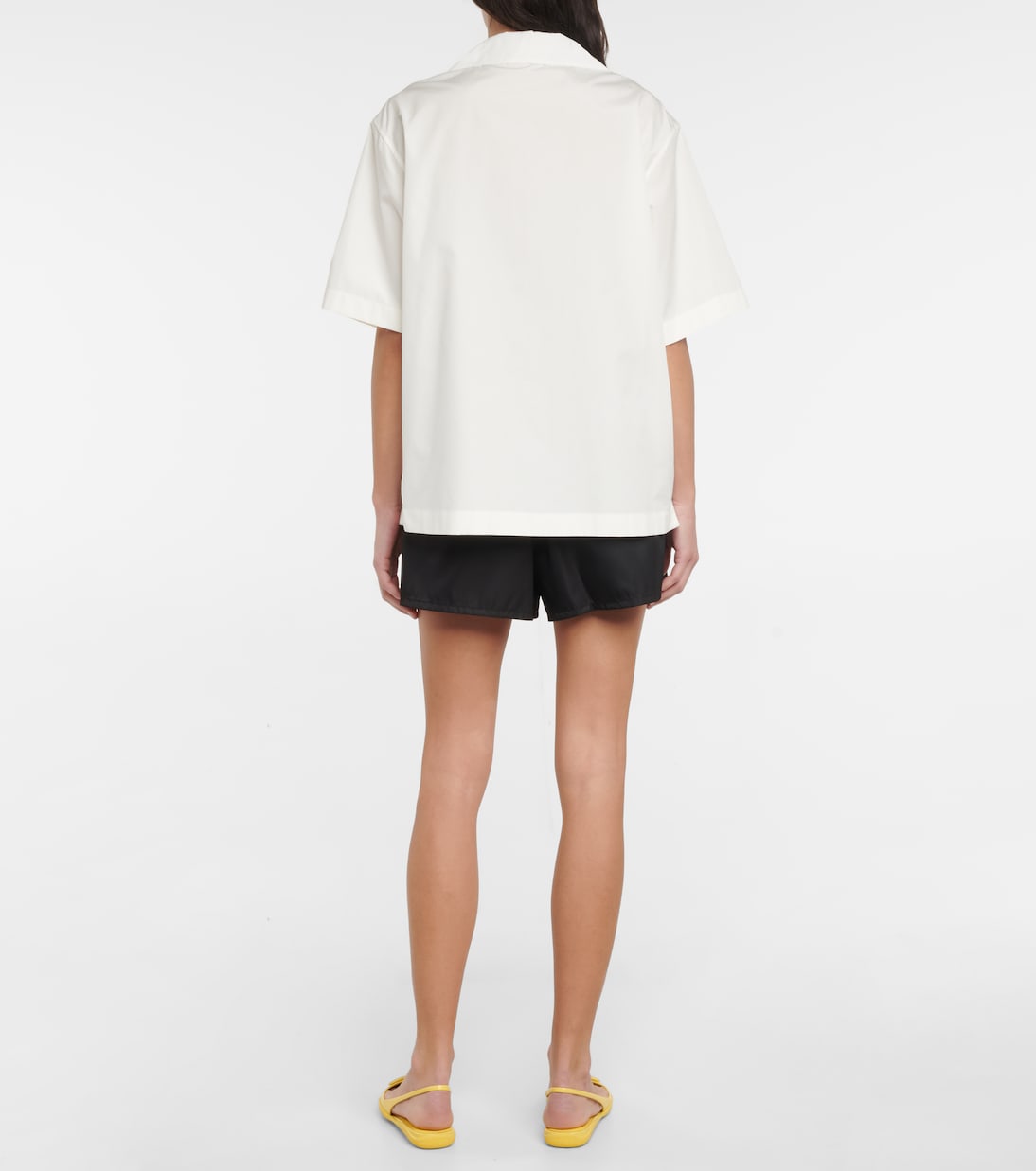 Chemise en coton à fleurs | Prada