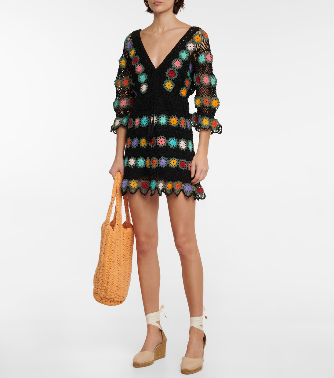 Vestido corto Bouquet de croché | Anna Kosturova