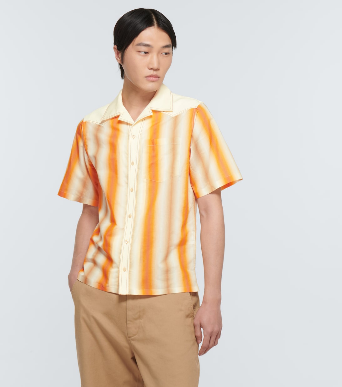 Camicia Sunrise da bowling a righe | Wales Bonner