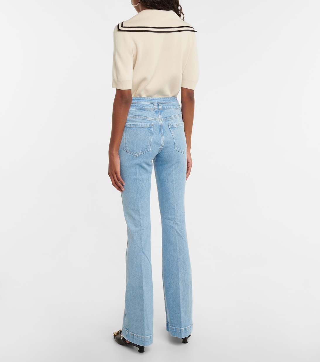 Double Button Flare high-rise jeans | Frame
