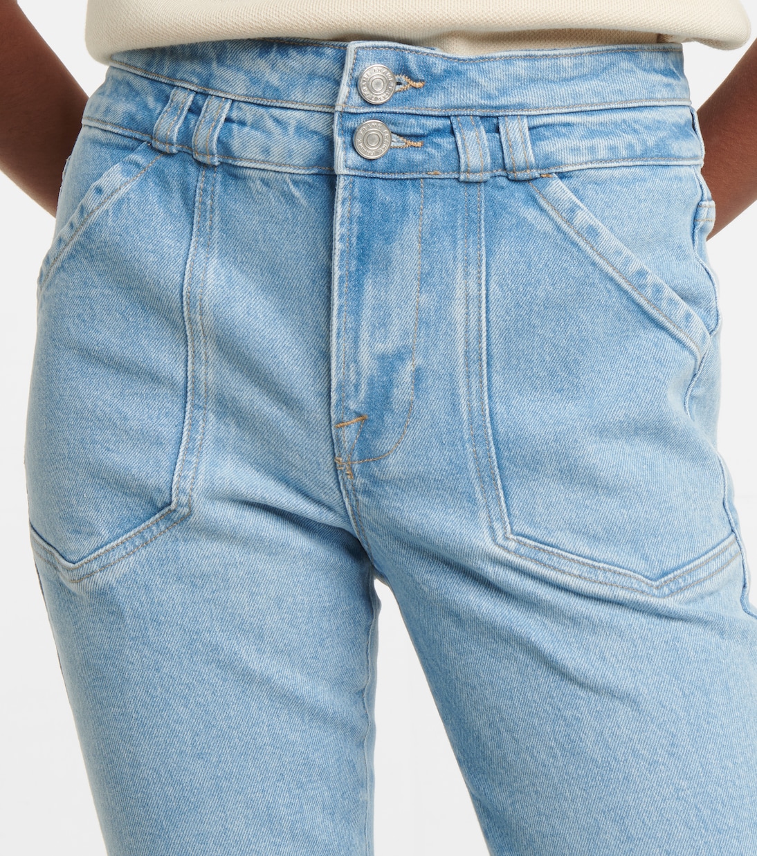 Double Button Flare high-rise jeans | Frame