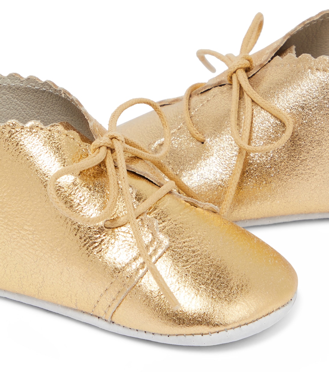 Bebé - zapatos de piel metalizada | Tartine et Chocolat