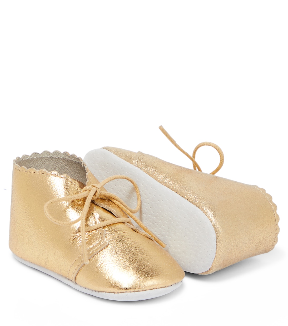 Bebé - zapatos de piel metalizada | Tartine et Chocolat