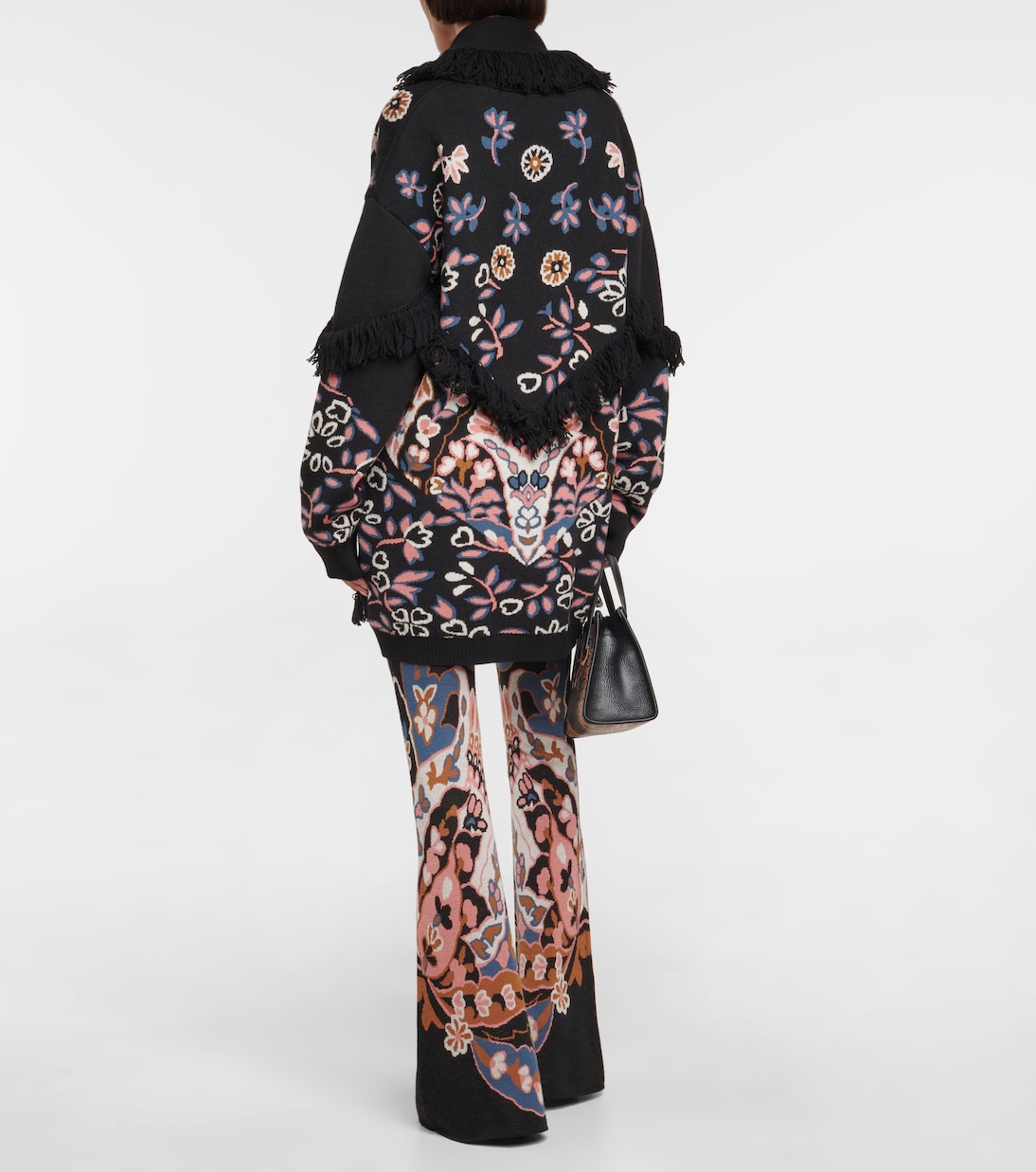Fringed floral wool cardigan | Etro