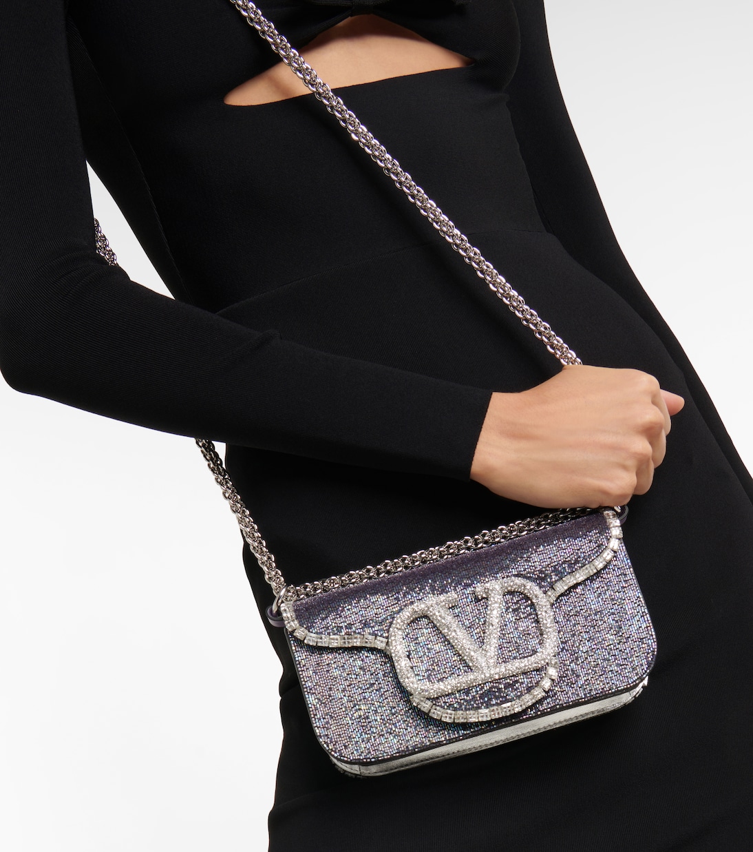 Borsa Locò Small in pelle con decorazione | Valentino Garavani