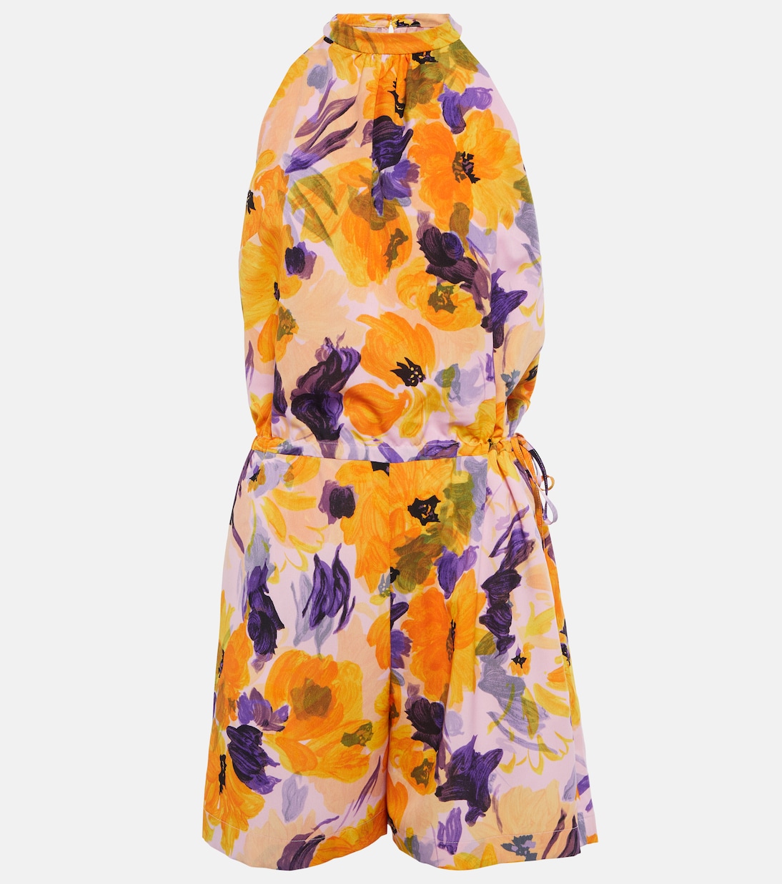 Mono floral con cuello halter | Dries Van Noten
