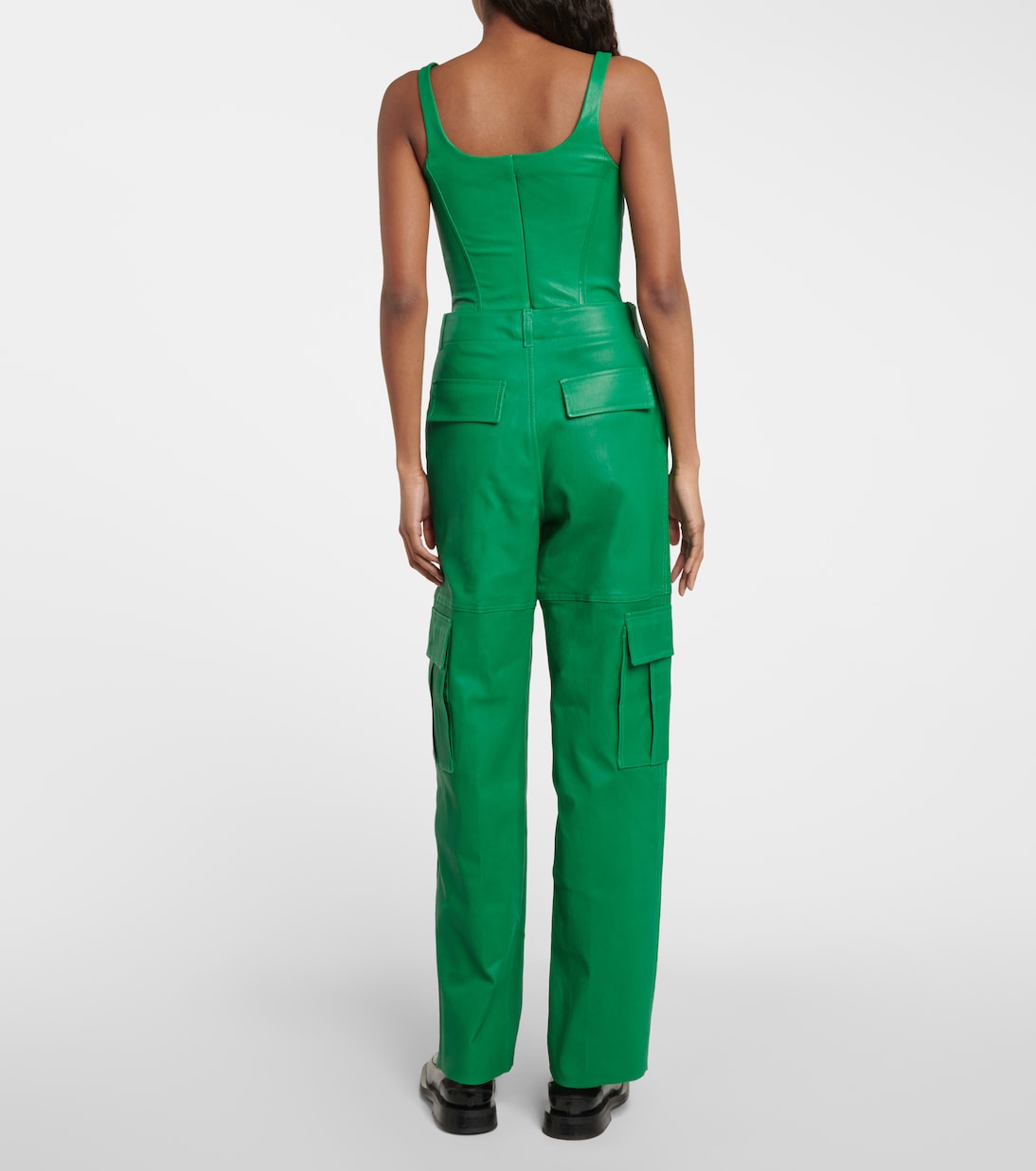 Top stile corsetto Bella in pelle | Stouls