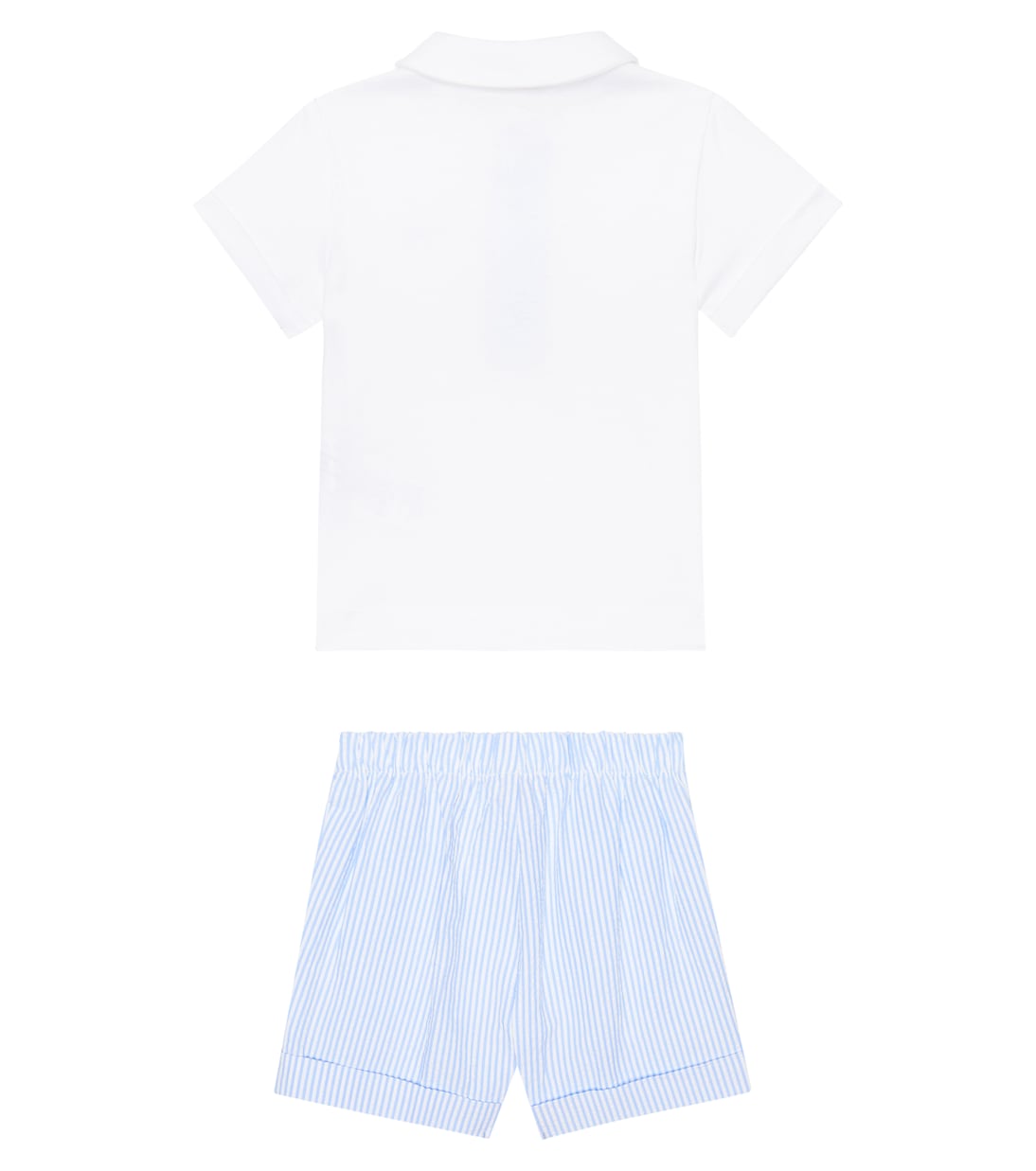 Baby cotton polo top and shorts set | Il Gufo