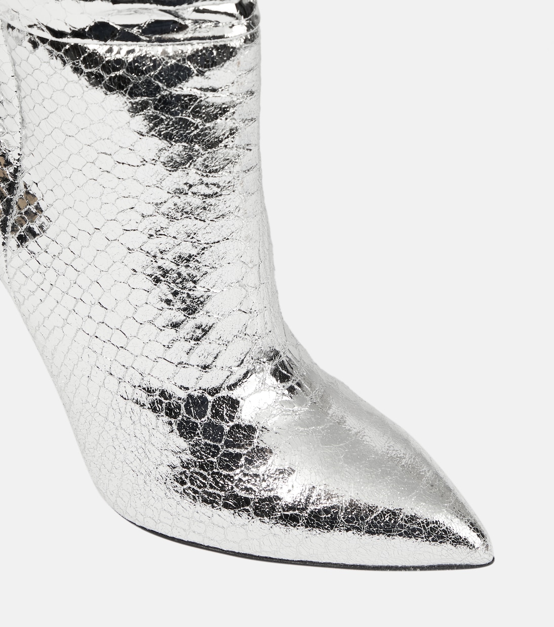 Slouchy python-effect leather boots | Paris Texas