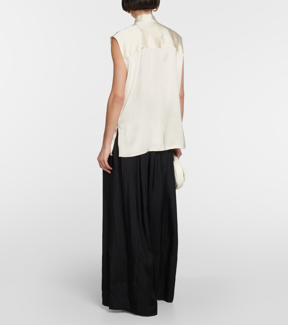 Satin sleeveless blouse | Jil Sander