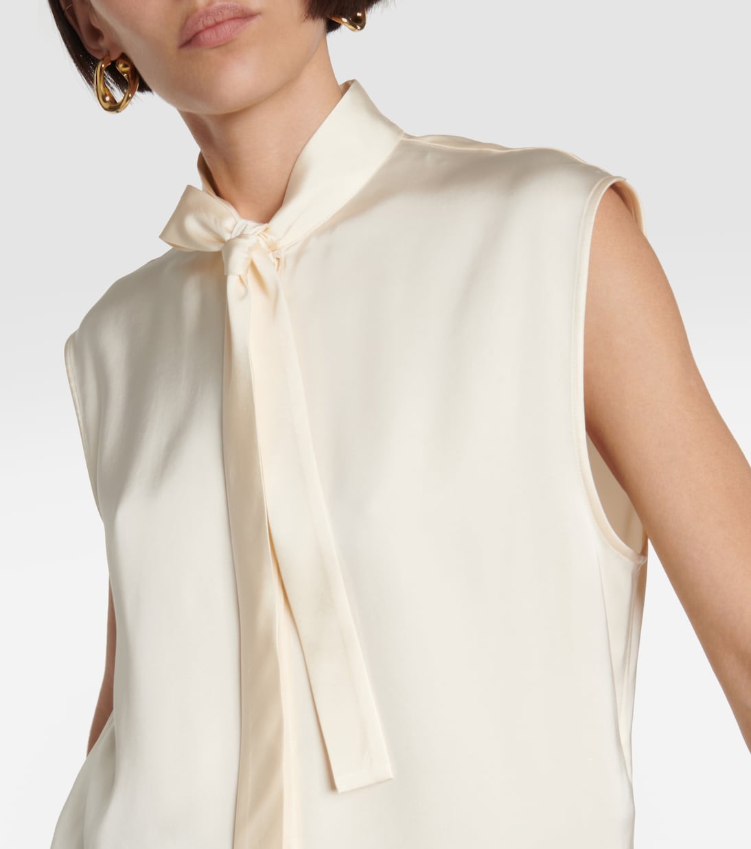 Satin sleeveless blouse | Jil Sander