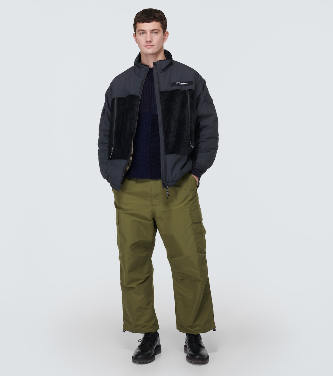 Paneled faux shearling jacket | Comme des Garçons Homme