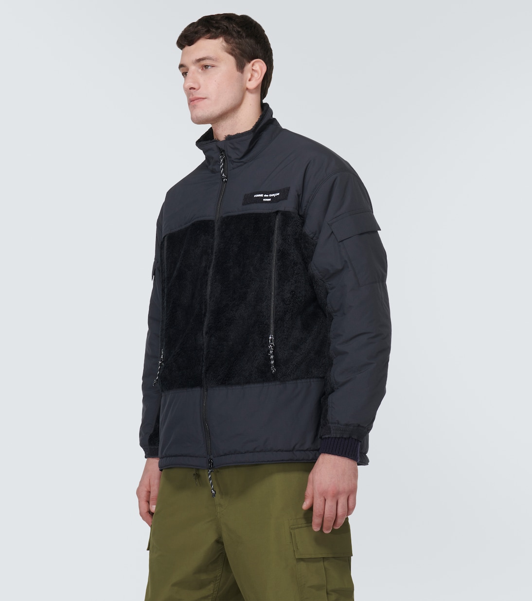 Paneled faux shearling jacket | Comme des Garçons Homme
