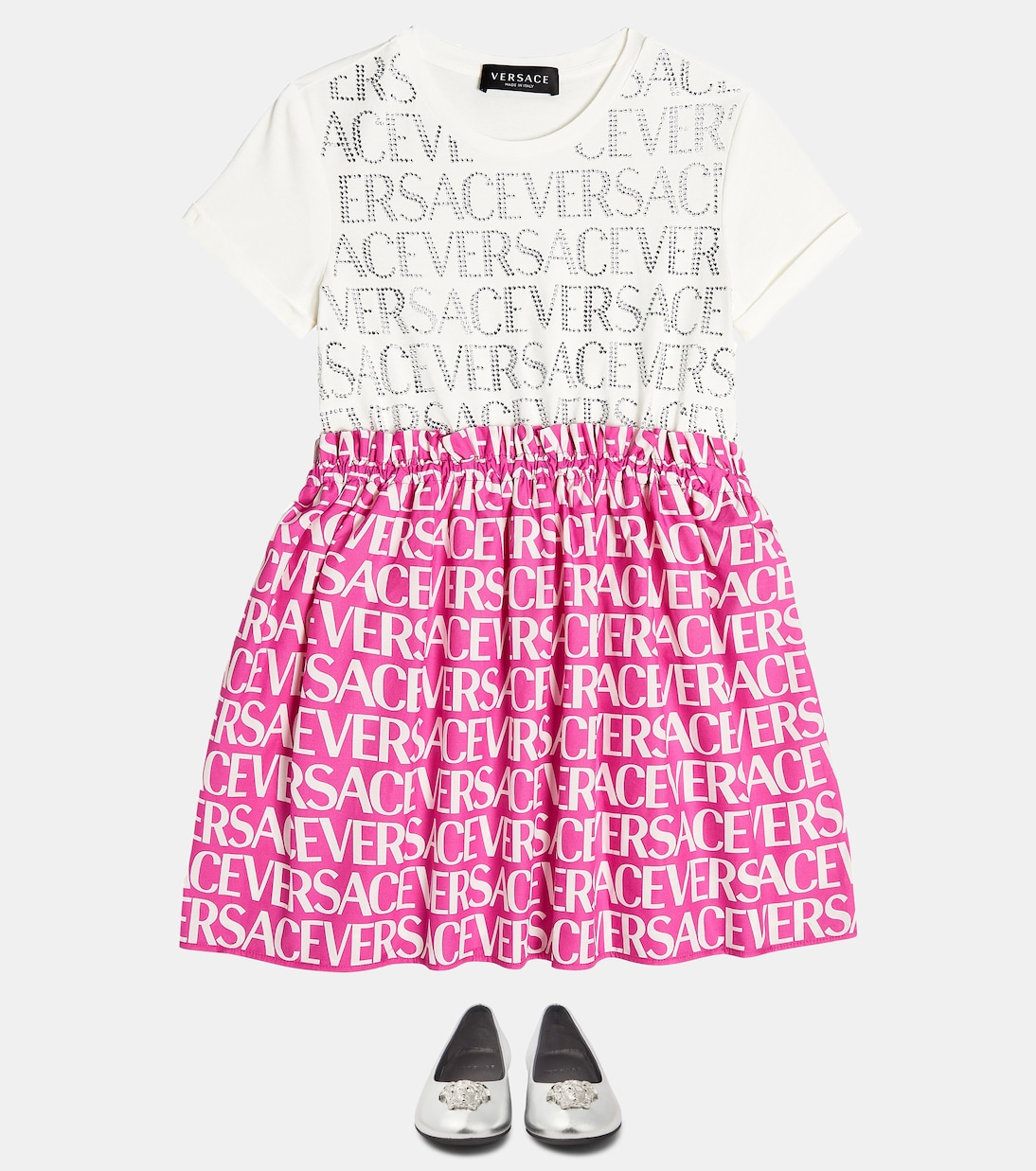 Ballerine La Medusa in pelle metallizzata | Versace Kids