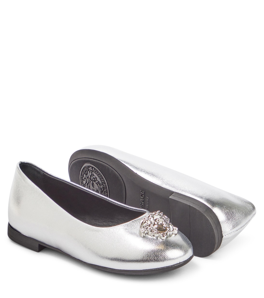 Ballerine La Medusa in pelle metallizzata | Versace Kids