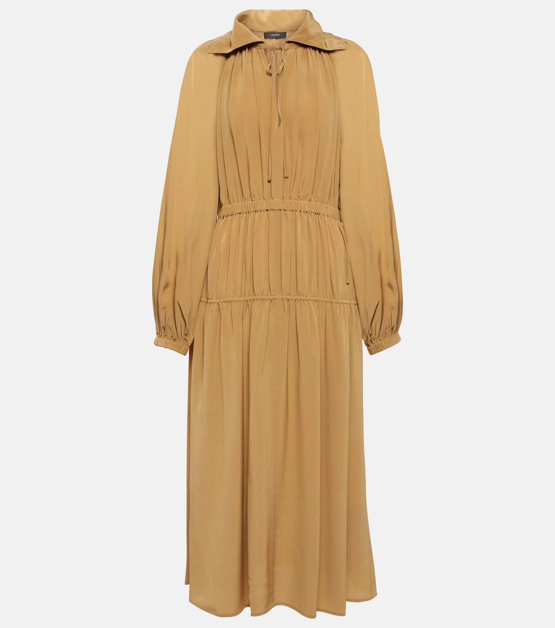Dryden silk crêpe de soie midi dress | Joseph
