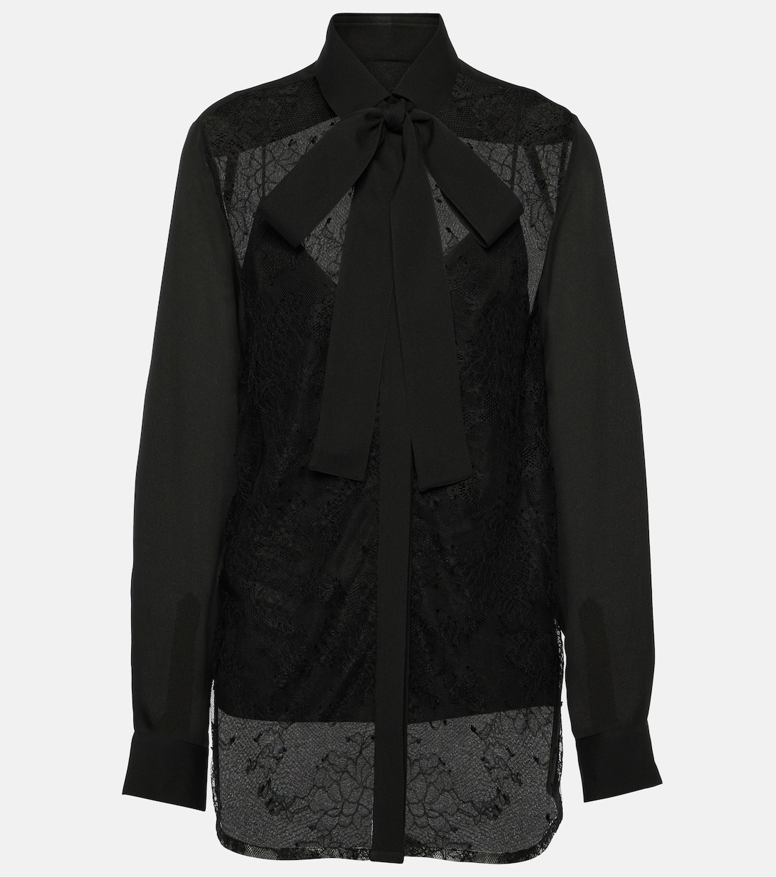 Blusa in misto seta con pizzo | Elie Saab