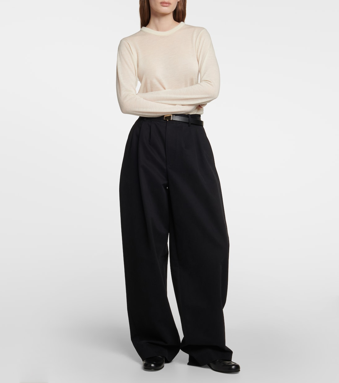 Pantalon ample Rufos en coton et laine | The Row