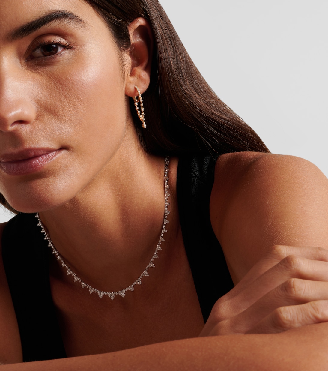 Boucles d'oreilles Sienna en or 18 ct et diamants | Anita Ko